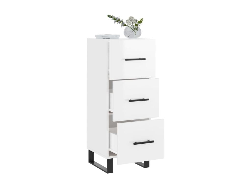 Credenza in legno ingegnerizzato bianco, 34,5 x 34 x 90 cm