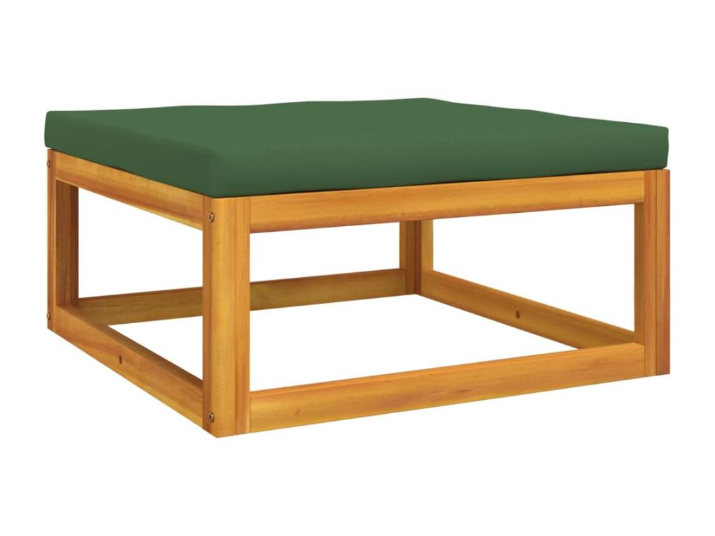 Set di mobili da esterno in legno massello marrone da 5 pezzi con cuscini