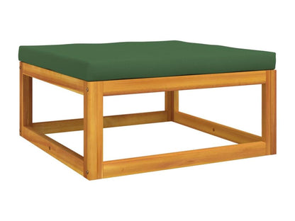 Set di mobili da esterno in legno massello marrone da 5 pezzi con cuscini