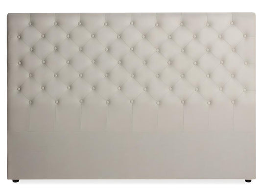 Testiera in tessuto beige trapuntato