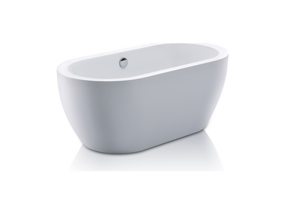 Vasca da bagno indipendente in acrilico bianco, 149 x 75 x 58 cm