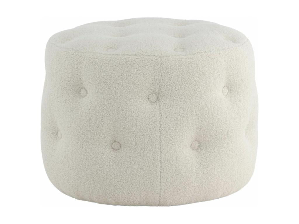 Pouf in poliestere bianco