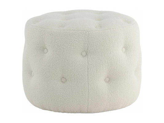 Pouf in poliestere bianco