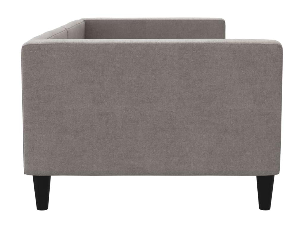 Letto in tessuto color tortora, 90 x 200 cm