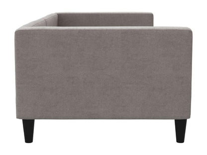 Letto in tessuto color tortora, 90 x 200 cm