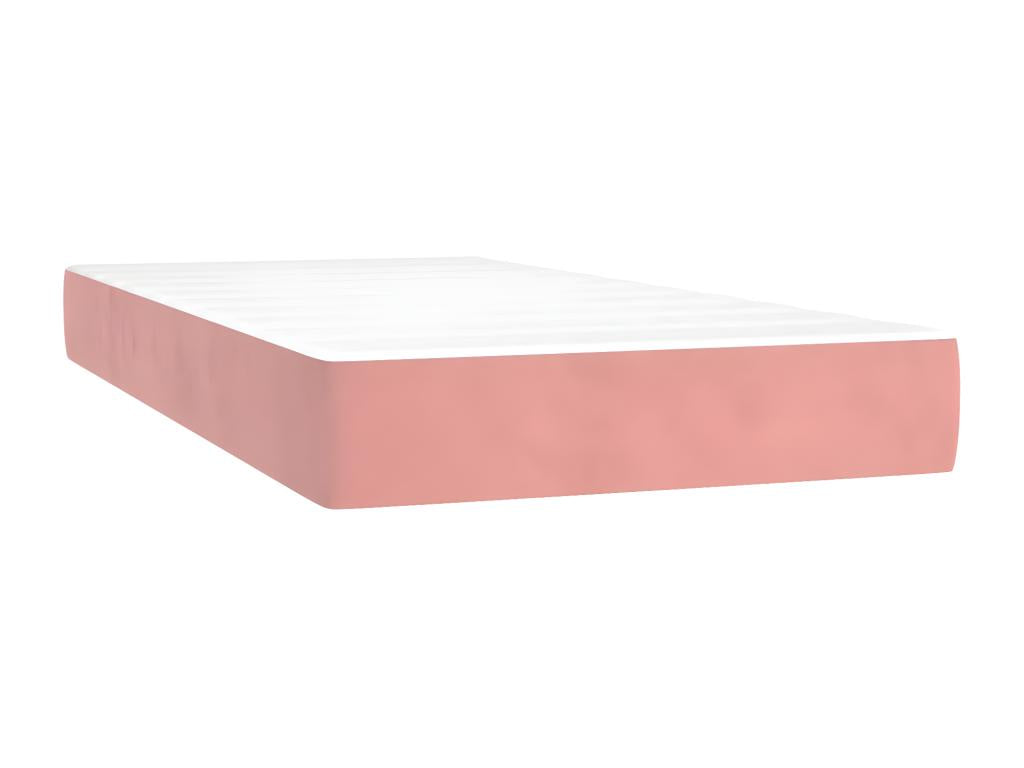 Base per letto in velluto rosa, 90 x 190 cm