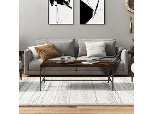 Tavolino da caffè in legno ingegnerizzato marrone, 80 x 50 x 35 cm