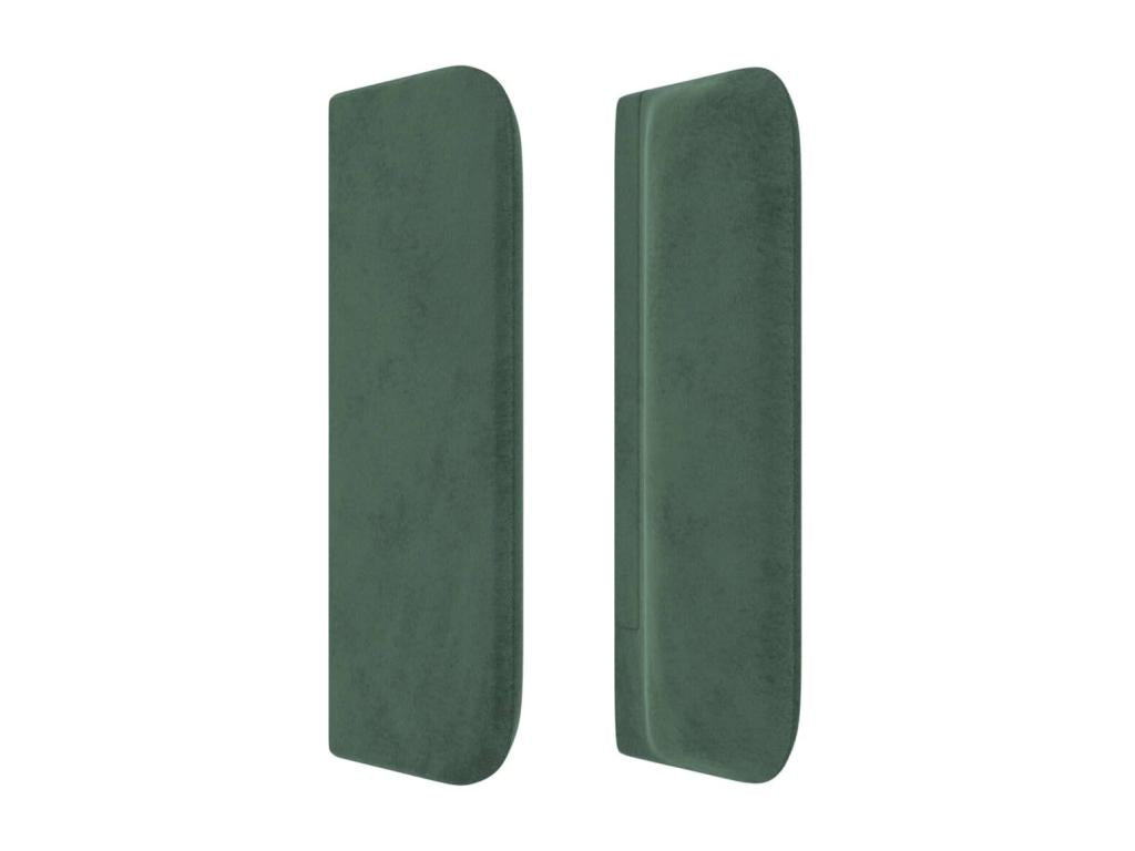 Testiera in velluto verde, 83 x 16 x 78/88 cm