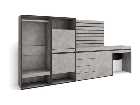 Credenza grigia, 297 x 35 x 145 cm