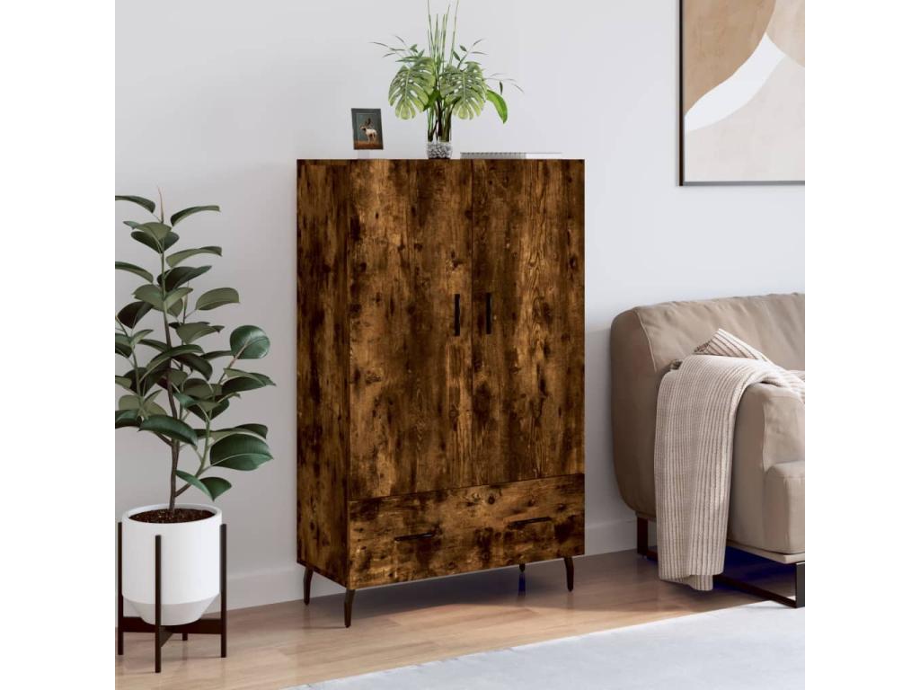 Credenza in legno ingegnerizzato marrone, 69,5 x 31 x 115 cm