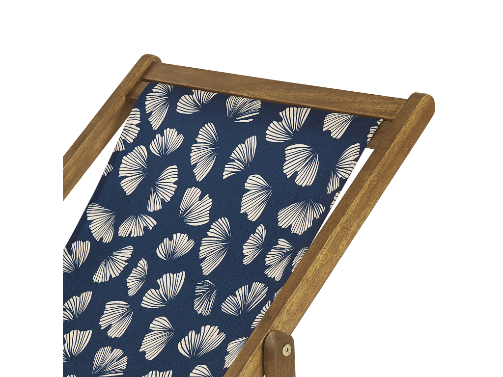 Chaise longue blu/naturale chiaro