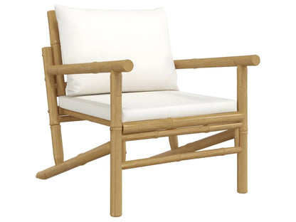 Set di mobili da esterno marroni da 3 pezzi con cuscini