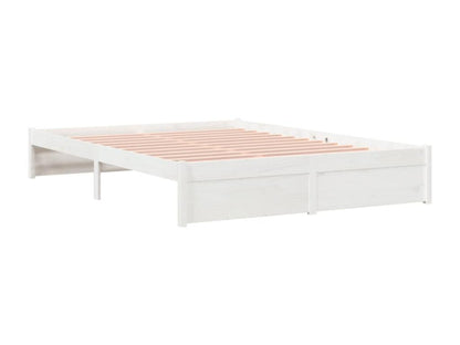 Struttura letto in legno massello bianco, 150 x 200 cm