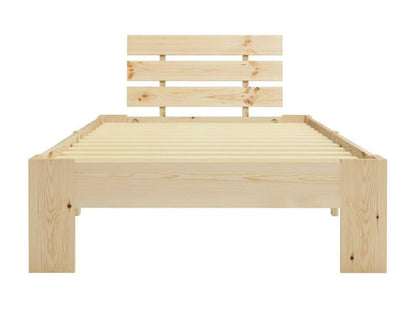 Letto in legno massello di pino naturale chiaro