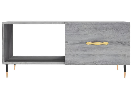 Tavolino da caffè in legno ingegnerizzato grigio, 90 x 50 x 40 cm
