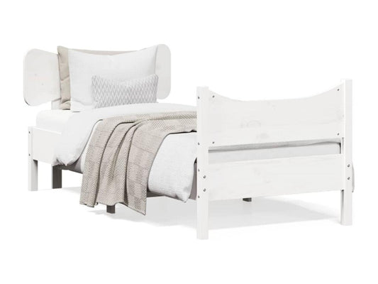 Struttura letto in legno massello di pino bianco, 100 x 200 cm