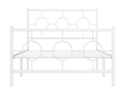 Struttura letto in metallo bianco, 100 x 190 cm