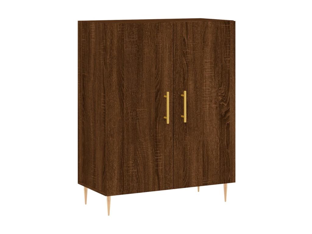 Credenza in legno ingegnerizzato marrone, 69,5 x 34 x 180 cm