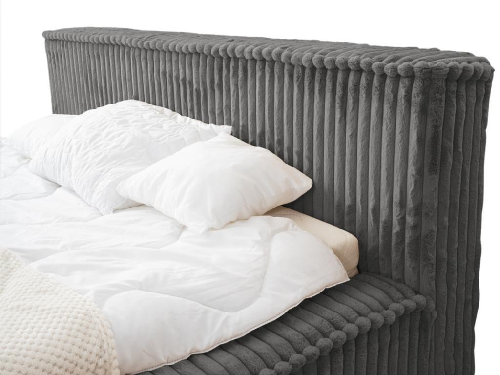 Letto imbottito grigio