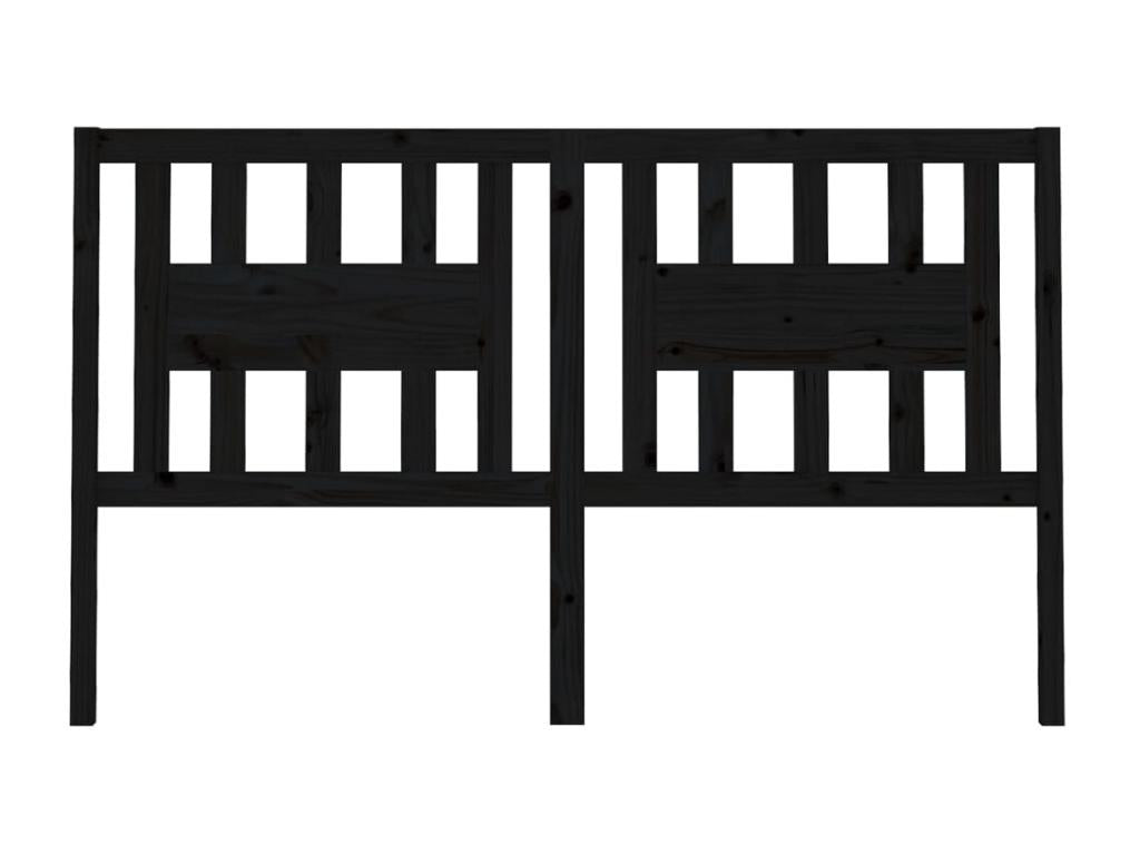 Testiera in legno massello nero