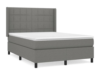 Base per letto in tessuto grigio, 140 x 190 cm