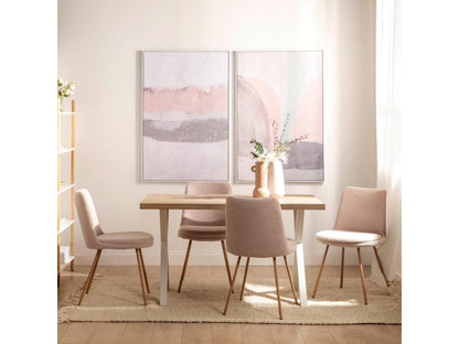 Sedia da pranzo rosa, 46 x 83 cm