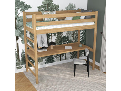 Letto marrone/naturale chiaro