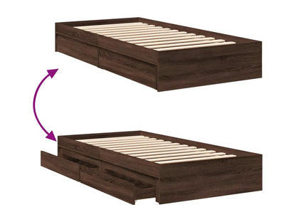 Struttura letto marrone, 100 x 200 cm