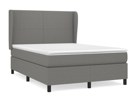 Base per letto in tessuto grigio, 140 x 200 cm