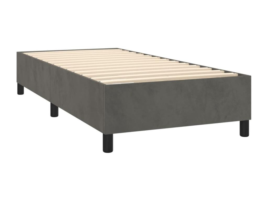 Base per letto in velluto grigio, 80 x 200 cm