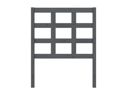 Testiera in legno massello grigio, 80,5 x 4 x 100 cm