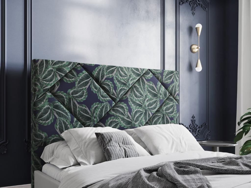 Testiera in velluto multicolore, 200 x 8 x 120 cm