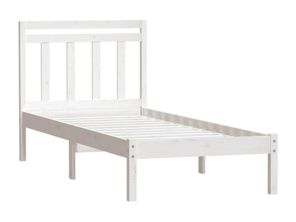 Struttura letto in legno massello bianco, 90 x 190 cm