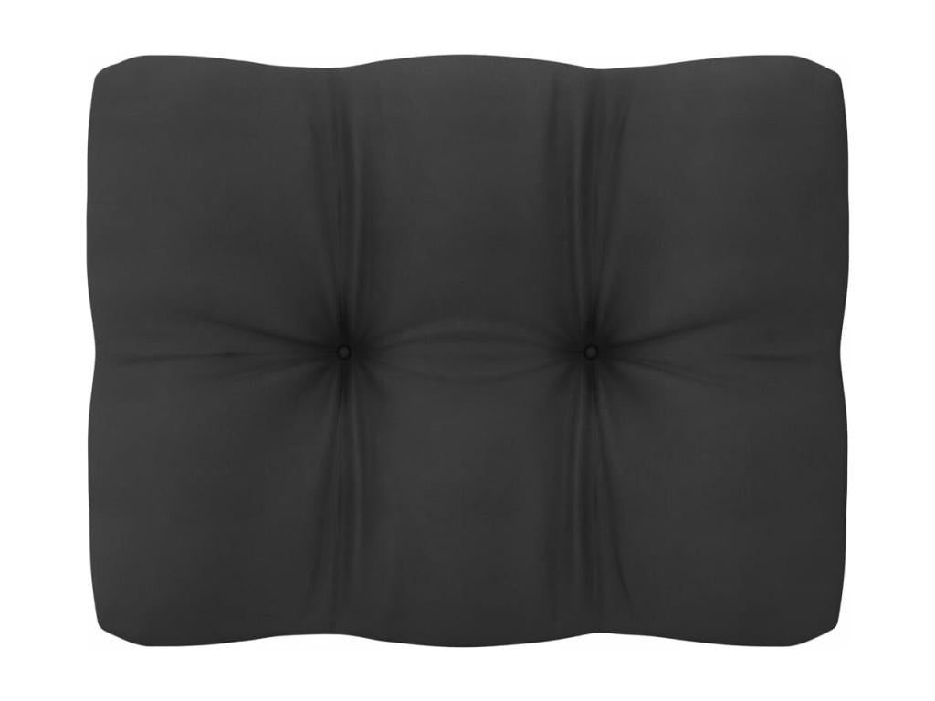 Set di mobili da esterno in legno massello di pino grigio da 5 pezzi con cuscini