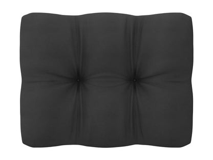 Set di mobili da esterno in legno massello di pino grigio da 5 pezzi con cuscini