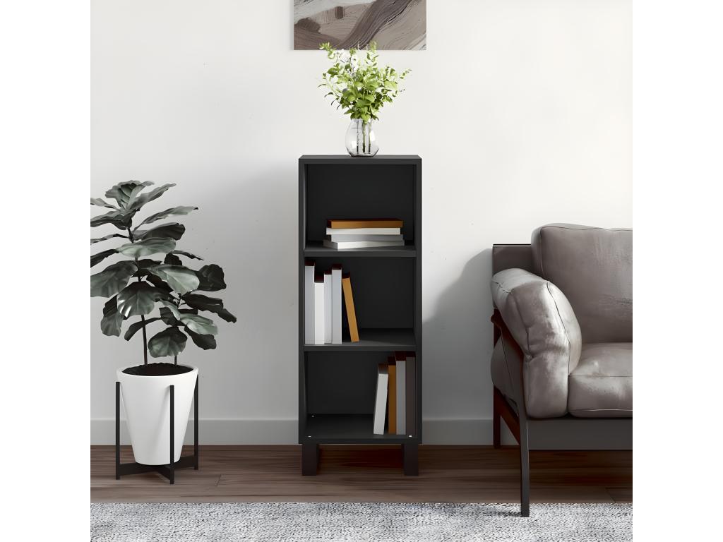 Credenza in legno ingegnerizzato nero, 34,5 x 32,5 x 90 cm