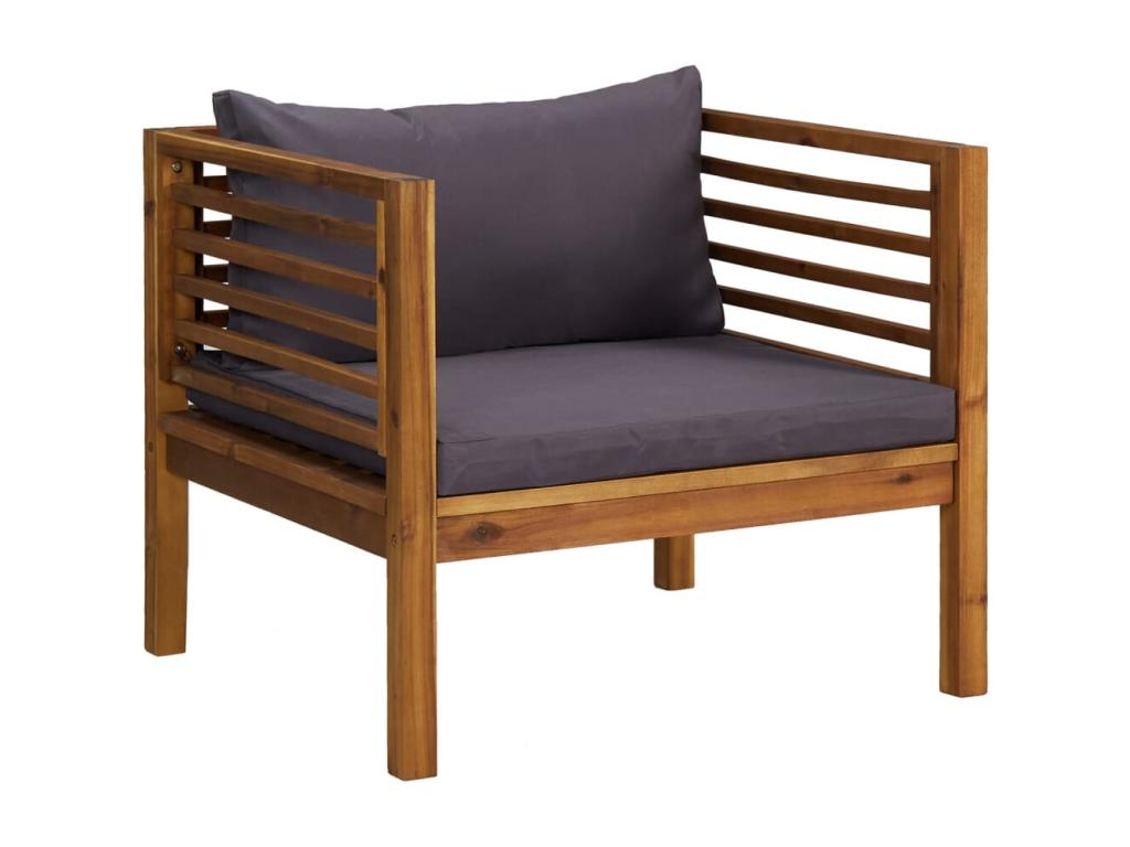 Set di mobili da esterno grigi da 5 pezzi