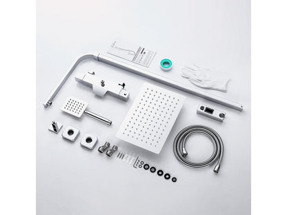 Sistema doccia termostatico in argento