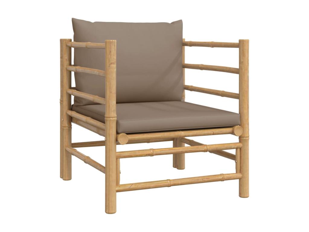 Set di mobili da esterno marroni da 8 pezzi con cuscini