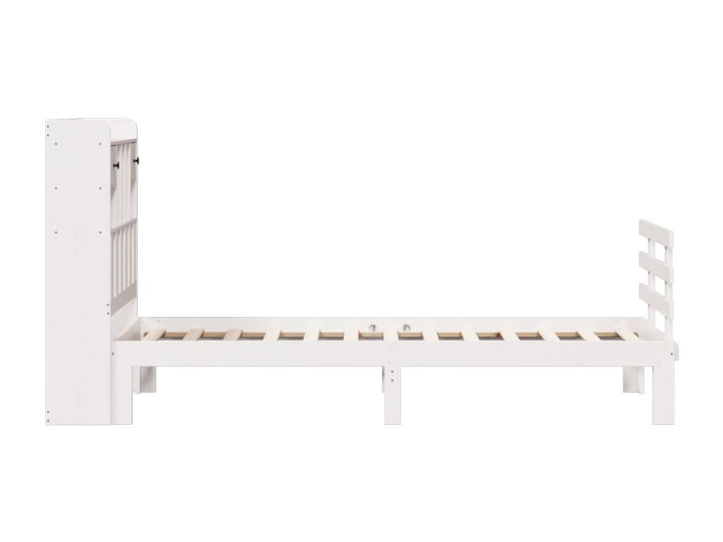 Letto in legno massello di pino bianco, 100 x 200 cm