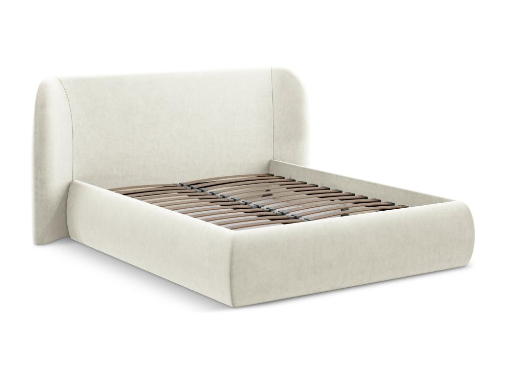 Letto in velluto beige
