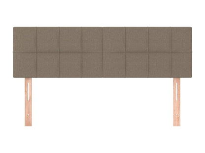 Set di 2 testiere in tessuto color tortora, 72 x 5 x 78/88 cm