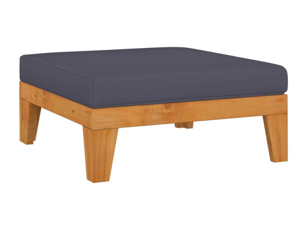 Set di mobili da esterno grigi da 7 pezzi con cuscini