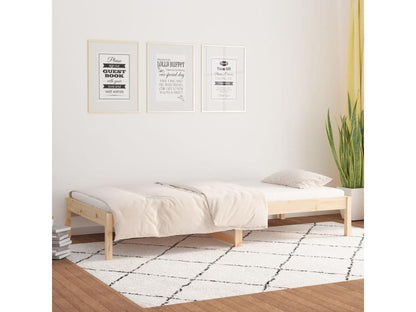 Letto in legno massello di pino marrone, 90 x 200 cm