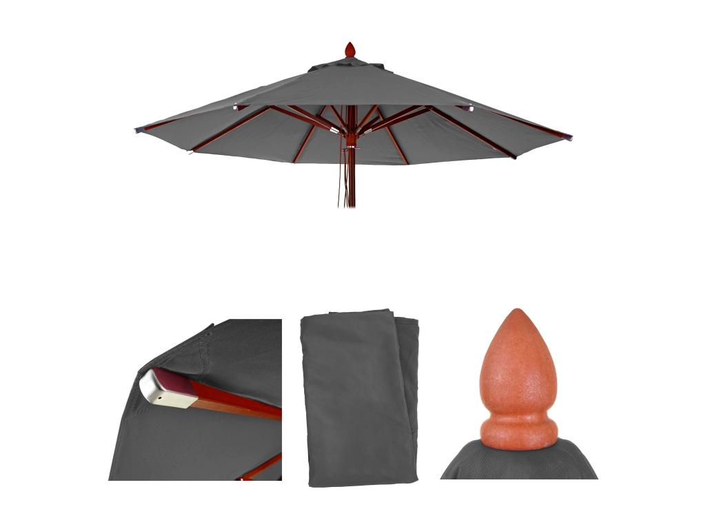 Telo per ombrellone da giardino grigio antracite