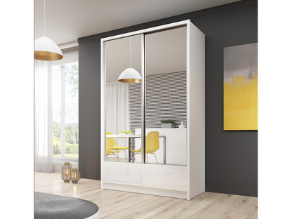 Armadio marrone, 134 x 214 x 62 cm