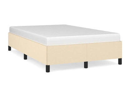 Struttura letto in tessuto color crema, 120 x 190 cm