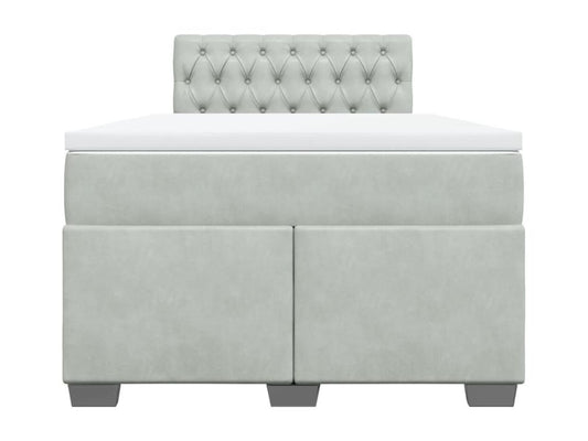 Base per letto in velluto grigio, 120 x 200 cm