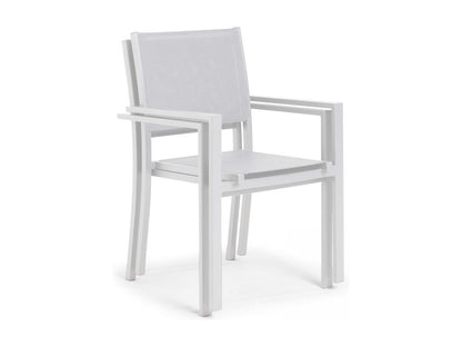 Poltrona in alluminio bianco