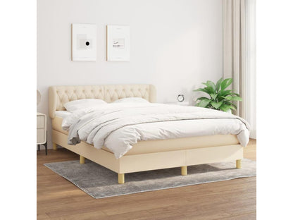 Base letto in tessuto color crema, 140 x 200 cm